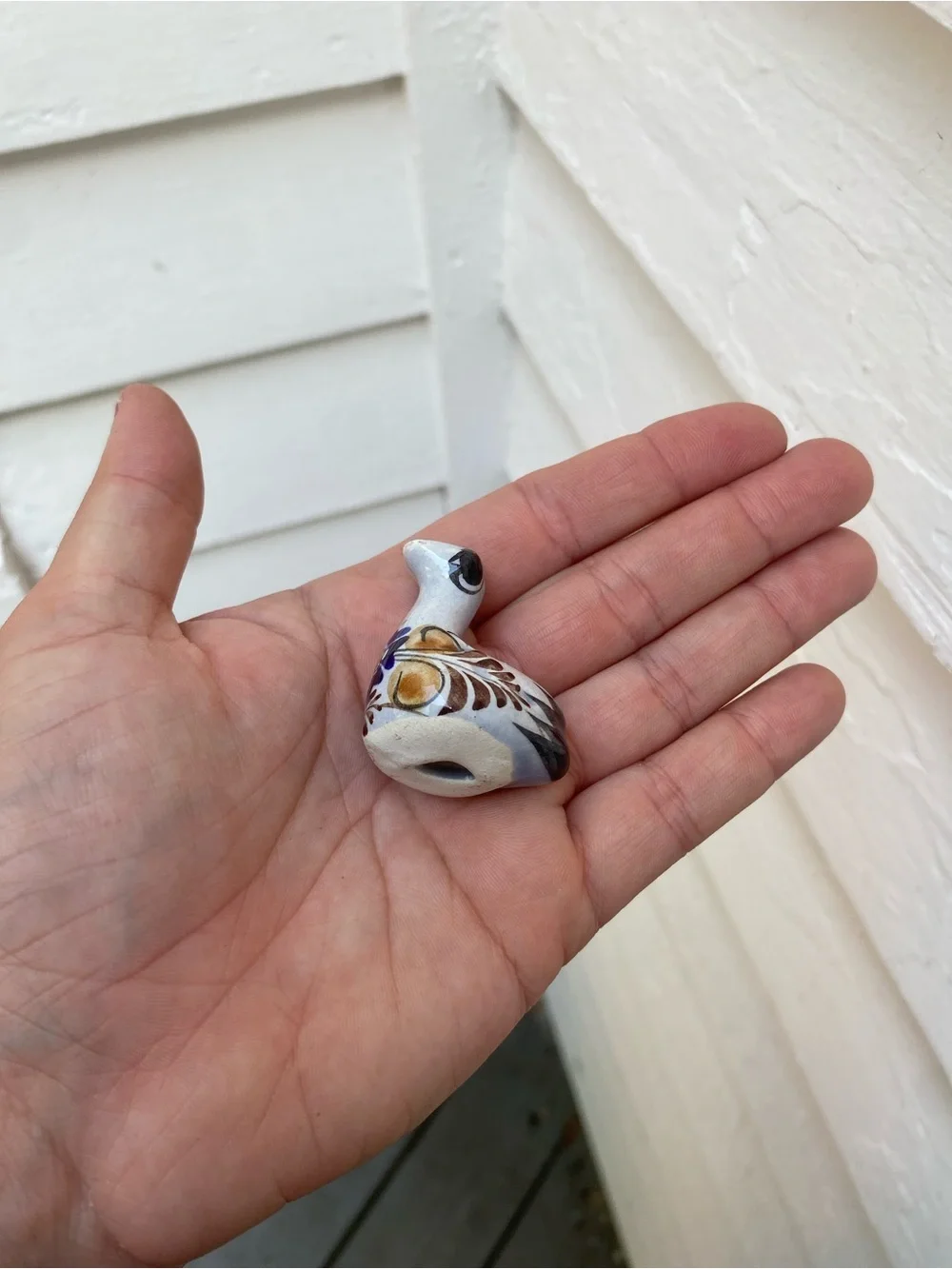 Hand-Painted Mexico Tonala Pottery Ceramic Miniature Bird Figurines